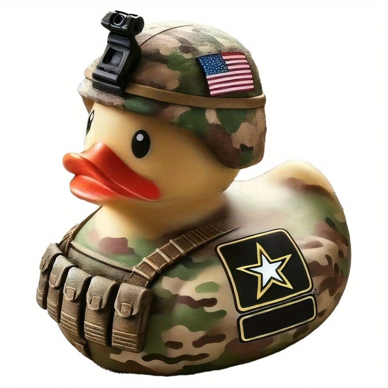 Resin Veteran Tribute Duck Figurine – Armed Forces Collectible Decor